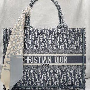 Christain dior Tote Monogram Blue  medium